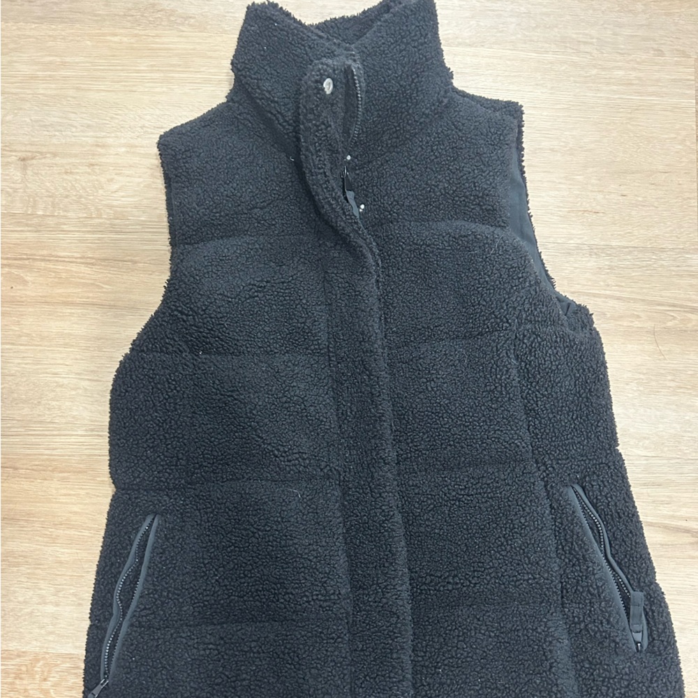 Talbots Black Fleece Jacket